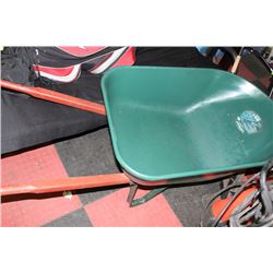 GREEN YARDWORKS 6CU FT FLAT FREE WHEELBARROW