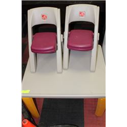 STEP2 FOLDING CHILD'S TABLE AND 2 CHAIRS