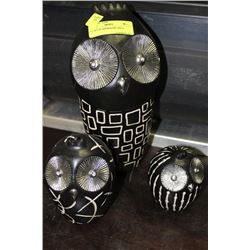 3PC SET OF SHOWHOME OWLS