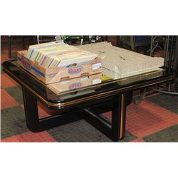 ESTATE BLACK AND MIRROR COFFEE TABLE