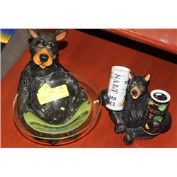 BEAR DISPLAY SET - CANDY DISH & SALT &