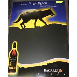 BACARDI BLACK - METAL POSTER "WHEN IT'S PITCH