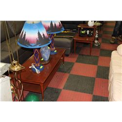 VINTAGE WOOD COFFEE AND END TABLE