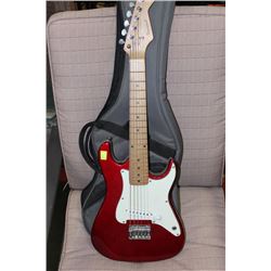 BURSWOOD CHILD SIZE ELECTRIC GUITAR W CASE