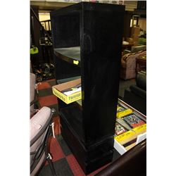 BLACK WOODEN MODERN BOOKSHELF