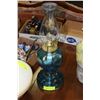 Image 1 : BLUE GLASS OIL LAMP