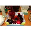 Image 1 : BOX OF CRANBERRY COLLECTION DISHES