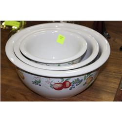 CORELLE 3 BOWL SET