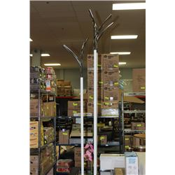 SHOWHOME WHITE AND CHROME COAT RACK