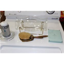 PARTY LITE "SLIM 12" HURRICANE SHADE WITH 2 STANDS