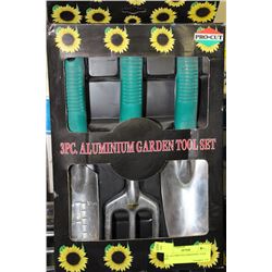 3 PC ALUMINUM GARDENING TOOL SET