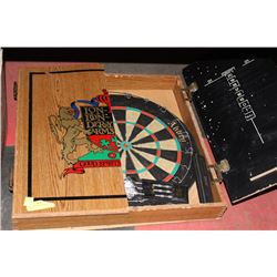 DART BOARD W 3 SETS OF DARTS