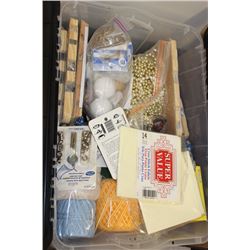 LG TOTE OF CRAFT, SEWING, SUPPLIES KITS