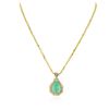 Image 2 : 14KT Yellow Gold GIA Certified 18.18 ctw Emerald and Diamond Pendant With Chain