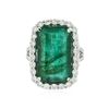 Image 1 : 14KT White Gold 10.31 ctw Emerald and Diamond Ring