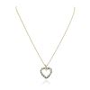Image 2 : 14KT Yellow Gold Emerald and Diamond Pendant With Chain