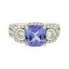 Image 1 : 14KT White Gold 3.21 ctw Tanzanite and Diamond Ring