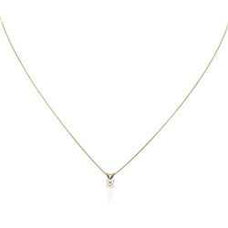 14KT Yellow Gold 0.33 ctw Diamond Pendant With Chain