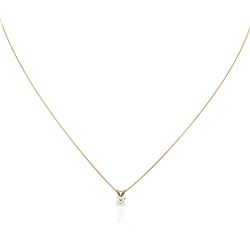 14KT Yellow Gold 0.33 ctw Diamond Pendant With Chain