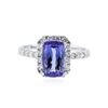 Image 1 : 18KT White Gold 2.31 ctw Tanzanite and Diamond Ring
