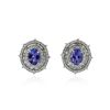 Image 1 : 14KT White Gold 2.56 ctw Tanzanite and Diamond Earrings