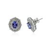 Image 2 : 14KT White Gold 2.56 ctw Tanzanite and Diamond Earrings