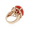 Image 3 : 14KT Rose Gold 20.93 ctw Coral and Diamond Ring