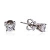 Image 2 : 14KT White Gold 0.63 ctw Diamond Stud Earrings