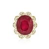 Image 1 : 14KT Yellow Gold 14.39 ctw Ruby and Diamond Ring