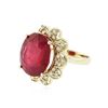 Image 2 : 14KT Yellow Gold 14.39 ctw Ruby and Diamond Ring