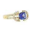Image 2 : 14KT Yellow Gold 1.41 ctw Tanzanite and Diamond Ring
