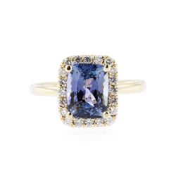 14KT Yellow Gold 2.11 ctw Tanzanite and Diamond Ring