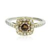 Image 1 : 14KT White Gold EGL USA Certified 1.49 ctw Fancy Brown Diamond Ring