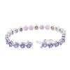 Image 3 : 14KT White Gold 9.46 ctw Tanzanite and Diamond Bracelet