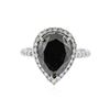 Image 1 : 14KT White Gold 4.90 ctw Black Diamond Ring