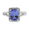 Image 1 : 14KT White Gold 1.83 ctw Tanzanite and Diamond Ring
