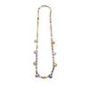 Image 1 : 14KT White Gold 39.46 ctw Multicolor Sapphire and Diamond Necklace