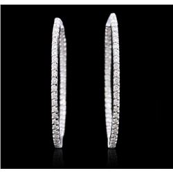 14KT White Gold 2.17 ctw Diamond Earrings