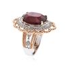 Image 3 : 14KT Two-Tone Gold 16.90 ctw Ruby and Diamond Ring