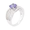 Image 3 : 14KT White Gold 1.50 ctw Tanzanite and Diamond Ring