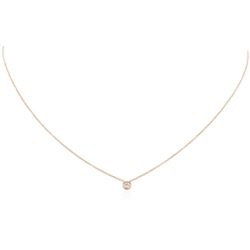 14KT Rose Gold 0.09 ctw Diamond Solitaire Necklace