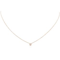 14KT Rose Gold 0.09 ctw Diamond Solitaire Necklace