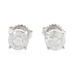 14KT White Gold 1.44 ctw Diamond Stud Earrings