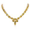 Image 1 : PLATED SILVER 136.31 ctw Citrine and White Topaz Necklace