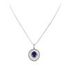 Image 2 : 14KT White Gold 2.17 ctw Tanzanite and Diamond Pendant