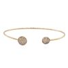 Image 1 : 14KT Rose Gold 0.54 ctw Diamond Bangle Bracelet