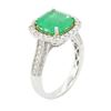 Image 3 : 14KT Two-Tone Gold 3.85 ctw Emerald and Diamond Ring