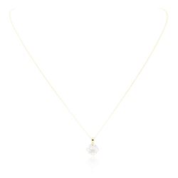 14KT Two-Tone Gold 0.40 ctw Diamond Pendant With Chain