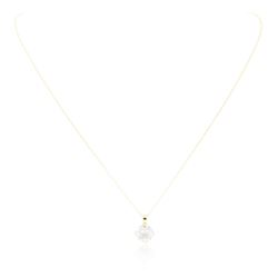 14KT Two-Tone Gold 0.40 ctw Diamond Pendant With Chain