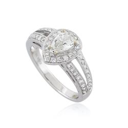 18KT White Gold 1.01 ctw Diamond Ring